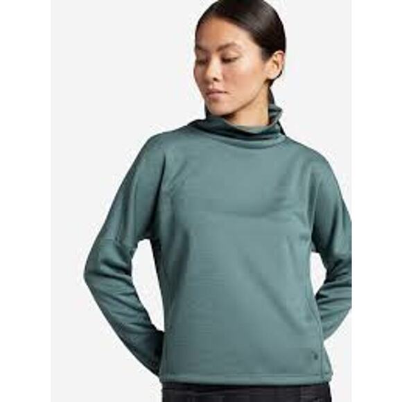 The North Face Green Basin Funnel Neck Long-Sleeve Top Size Small - Picture 1 of 6